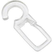 GARDINIA Ganchos para anillas de cortinas, 10 piezas, Ø ojal 8 mm, Plástico, Transparente