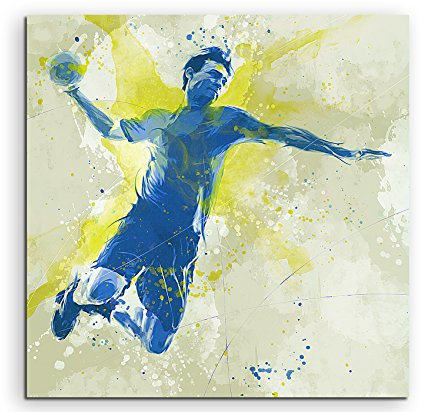 Paul Sinus Art Handball II 60x60cm SPORTBILDER Splash Art Wandbild Aquarell Art