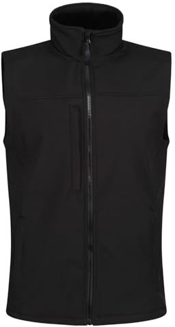 Regatta Professional Men's Flux Water Repellent Softshell Bodywarmer Gilet Jacket, All Black, size XXX-Large