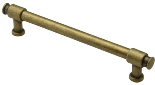 livingpoint24 Möbelgriff BA 192mm, Küchengriff Altmessing, Schrankgriff antik