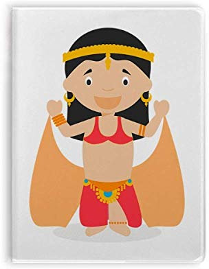 Notizbuch mit traditioneller orientalischer Tänzerin, Cartoon-Design, Gummieinband, Tagebuch, weicher Einband