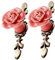 BESPORTBLE 2pcs Rose Ceramic Flower Cabinet Knobs with Bronze Backplate Vintage Kitchen Drawer Pull Handles Door Knob for Dresser Cupboard Wardrobe Kitchen Pink