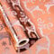 MAYPLUSS Christmas Reversible Wrapping Paper - Mini Roll - 17 Inch X 32.8 Feet - Rose Gold with Glitter Metallic Foil Design (47.3 sq.ft.ttl)
