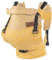 SCHMUSEWOLKE Comfort FullBuckle - Babytrage für Neugeborene ab der Geburt (0-12 Monate, 3-12 kg) - BIO-Baumwolle mit Leinen - Botanical Golden