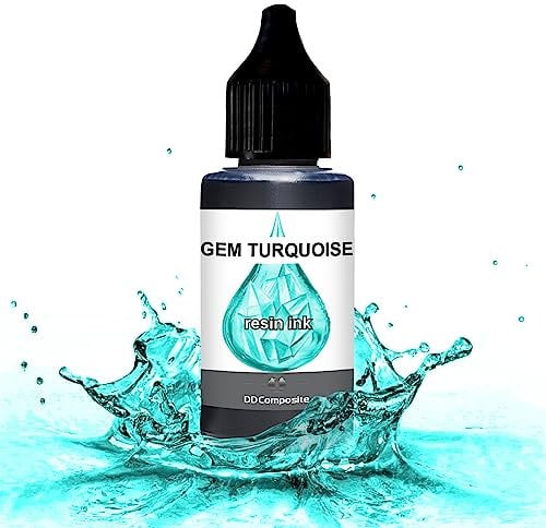 DD Composite Resin Inks Tinte Fluid Art Alkohol Ink hochkonzentriert Epoxidharz Kunst Design River Table Dish-Art, Menge:30ml, Resin Ink Color:GEM TURQUOISE