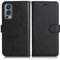 DENDICO Coque pour OnePlus Nord 2 5G, PU en Cuir Coque Portefeuille Étui Housse, Design Classique TPU Coque pour OnePlus Nord 2 5G, Noir
