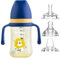 Qshare Kinder Trinklernbecher,Baby Trinkflasche,240ml Trinkbecher für Babys,Baby Trinklernbecher ab 6 Monate mit ergonomischer Silikontülle (Gelb)