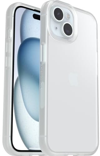 OtterBox Sleek Series Case for iPhone 15, Shockproof, Drop proof, Ultra-Slim, Protective Thin Case, Tested to Military Standard, Clear, No Retail Packaging