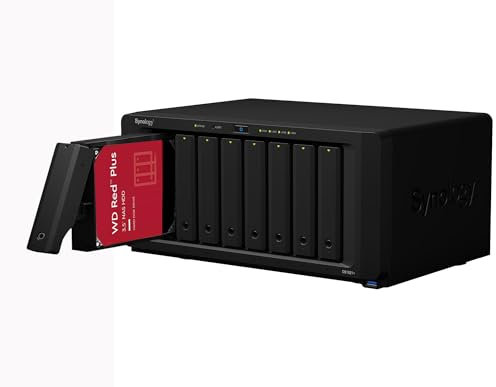 Synology DS1821+ 4 GB NAS 80 TB (8 x 10 TB) WD Red Plus, montiert und getestet mit SE DSM installiert