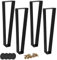 Btowin VCF 12 Inch / 30cm Trapezoid Metal Furniture Legs, 4Pcs Solid Steel Modern Style Table Legs Hairpin Heavy Duty sofa Feet for Home DIY Projects Coffee Table TV Stand Sofa Cabinet - Matte Black