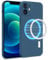 MyGadget Hülle für Apple iPhone 12 [ kompatibel mit MagSafe ] - Zweilagige Handyhülle mit Kameraschutz - Cover mit Innenfutter & Silikon außen - Dunkel Blau