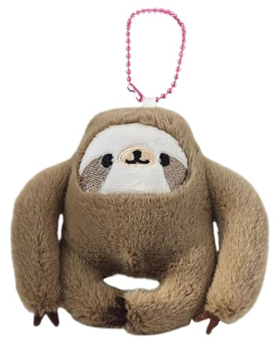 Ziurmut Faultier-Plüsch-Schlüsselanhänger, Faultiere, Cartoon-Schlüsselanhänger, niedlicher Cartoon-Anhänger