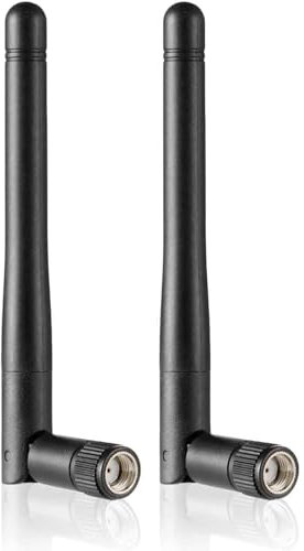 2 Pcs Dual band WiFi 2.4G-5.8G Small Folding Antenna, Wifi Omnidirectional 3dbi Gain, SMA Wifi Aerial for Wifi Router Wireless Network Card USB Adapter Video Surveillance Monitor