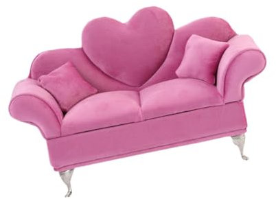 Luwecf 1/6 Sofa für 12 Zoll Puppen, Schmuckkästchen für Mädchen Und Frauen, ROSA