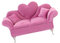 Luwecf 1/6 Sofa für 12 Zoll Puppen, Schmuckkästchen für Mädchen Und Frauen, ROSA