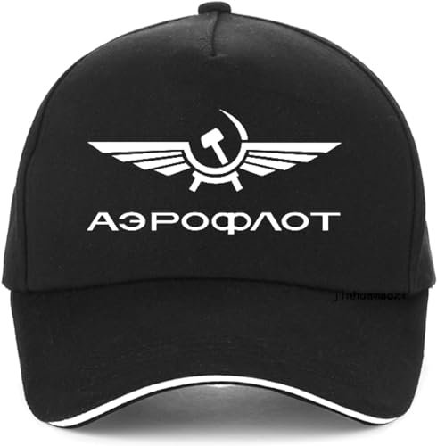 Baseballkappe Snapback Sonnenhut Aeroflot Aviation Russe Pilote Aerospace Aviateur Baseballkappe Sommer Baumwolle Freizeit Mode Hip-Hop Hut Unisex Männer Frauen