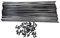 LUOKEKE Fahrradspeichen 4,3 g Speichen, Edelstahl, Rennrad, Mountainbike, gerader Zug, J-Haken, J-Biegung, 14 G, 2,0 mm Nippel Fahrradspeichen Schwarz(Straight Head)