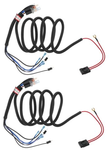 OUNONA 1 Set Snail Honking Horn Car Horn Kit Horn Wire Harness Replacement Wiring Kit Horn Replacement Wire Harness Car Part Horn Harnesses for Car Relay Wiring Harness Plastic Black