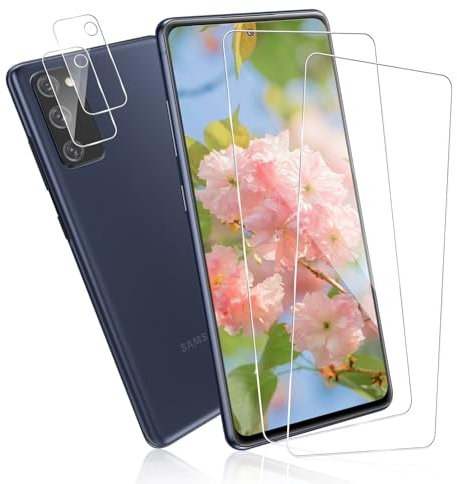 Cable Leader 2+2 Stück Schutzfolie für Panzerglas für Samsung Galaxy S20 FE 5G, 2.5D Stoßfeste Displayschutzfolie für Galaxy S20 FE, Hohe Auflösung Anti-Staub S20 FE 5G Blasenfrei Schutzglas Folie