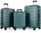 TANTOMI Koffer Set 3-Teilig Hartschale | Leicht ABS-Reisekoffer Set mit 360°-Spinner-Rollen, Gepäck-Sets mit 3 Stelige-Zahlenschloss & Teleskopgriff | Luggage Set (M/L/XL, Helles Dunkelgrün)