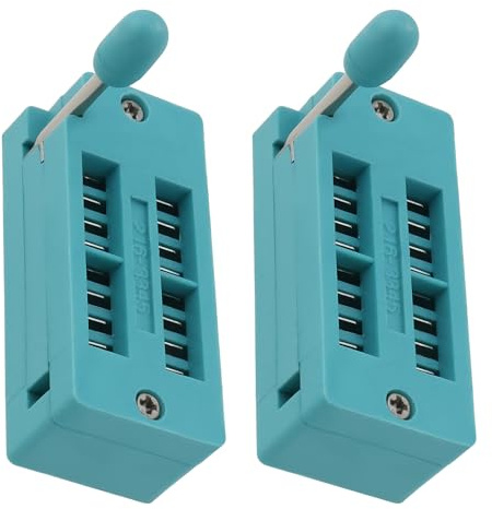 Be In Your Mind 2Pcs 16Pin IC Test ZIF Socket for Microcontroller Chips Breadboards Circuit Boards