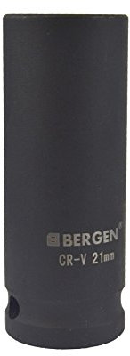 21mm 1/2 Drive Double Deep Metric Impact Socket Single Hex by Bergen AT021