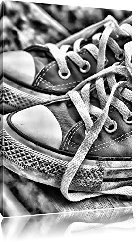 Pixxprint Trendige Schuhe, Größe: 60x40cm, Leinwandbild, fertig gespannt, Wandbild, Dekoration, Kunstdruck, kein Poster