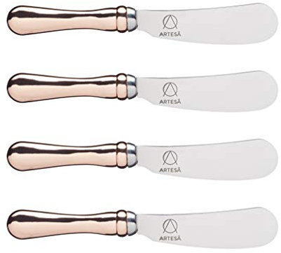 Artesa Buttermesser-Set, Edelstahl-Besteck, 4er-Set Buttermesser, je 17cm, 1 Set