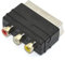 CHILDMORY 3RCA To Scart Adapter AV Cable Converter Switcher for PS4 TV DVD