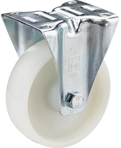 Polyamid-Rad, Gehäuse Stahlblech, Rad-Ø x Breite 150 x 40 mm, Bockrolle, Gleitlager.