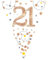 Party Bunting Sparkling Fizz 21 White & Rose Gold Holographic 11 flags 3.9m