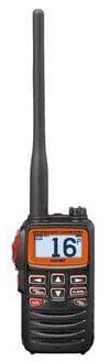 Standard Horizon HX40E Marine VHF Handheld Transceiver, Red/Black, Waterproof, 12.0 Volts, Lithium-Ion Battery, 7-9 Hours Battery Life, For Adults, Includes Charger Cradle & Manual