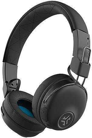 JLab Audio Studio Wireless Kopfhörer, Bluetooth Kopfhörer mit 30+ Stunden Akkulaufzeit und Custom EQ3-Sound, On-Ear Kopfhörer mit Mikro, Schwarz