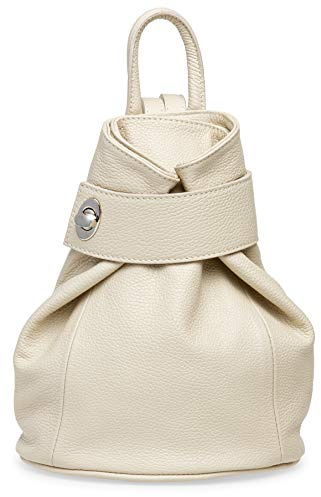 Caspar Kleiner Damen Leder Rucksack Eleganter City Backpack - CLASSIC LINE - Modell No.789 - Made in Italy