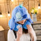 ZSJZSJ U-förmige Nackenkissen mit niedlichen Cartoon-Tier 2 in 1 Cap gemütliche Reise Kissen, Baumwolle , Kopf Stressabbau Flugzeug nach Hause Autositz Büro Geschenke,Stitch