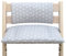 Blausberg Baby - BESCHICHTET - Kissen Set Junior *DIVERSE Farben * für Hochstuhl Stokke Tripp Trapp (ohne Schlitz im Sitzkissen) - Sitzverkleinerer Happy Star Grau
