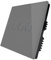 KONOQ Glass Panel Smart Touch Light Switch - DIMMER Light Switch (3 Gang / 1 Way, Grey)