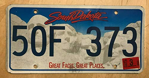 Inga South Dakota Graphic Mount Rushmore Auto Nummernschild 50 F 373 Sd Faces Nummernschild 15,2 x 30,5 cm