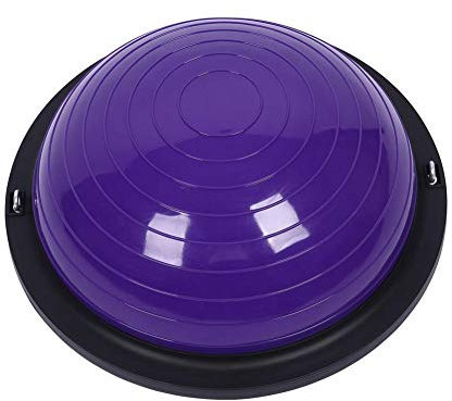 Auveach Balance Ball Trainer 46cm with Resistance Bands and Foot Pump Thickened Yoga Exercise Ball for Pilates Fitness Home Training for Women Teenager Purple