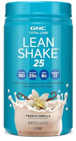 GNC Total Lean Lean Shake 25, French Vanilla, 16 Servings