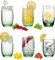 PLATINUX Elegante Ombré Trinkgläser Grün aus Glas 280ml (max. 370ml) 6 Teilig Wassergläser Saftgläser Longdrinkgläser