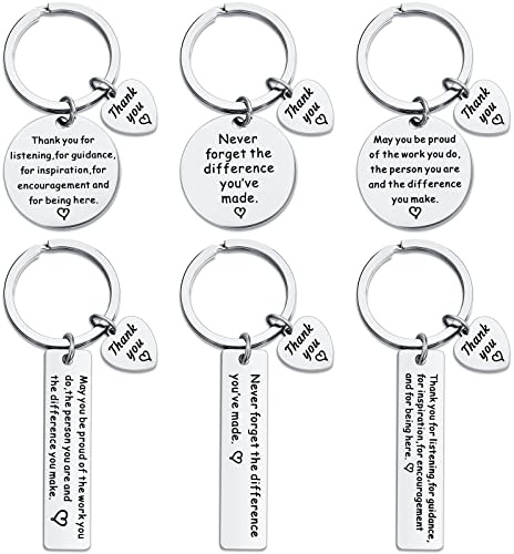 12 Stück Dankeschön-Geschenke Wertschätzung Schlüsselanhänger Make a Difference Schlüsselanhänger Inspirierende Edelstahl Schlüsselanhänger
