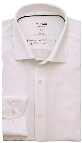 OLYMP Luxor 24/Seven modern fit Hemd Langarm Twill beige