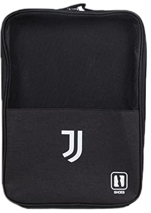 Offizielles Produkt von JUVENTUS, Schwarz, Schuhtasche für Reisen mit Band zum Befestigen am Trolley