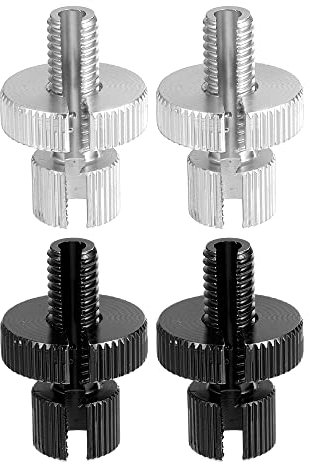 X AUTOHAUX 4 Pcs M8 Frein Embrayage Câble Ligne Régulateur Vis Noir Argenté