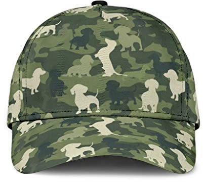 456 Basecap Dackel-Camouflage-Muster Sonnenschutzkappe Für Erwachsenen Cool Mütze Verstellbar Sport Flat Hüte Mädchen