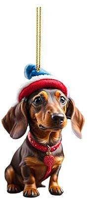 Xmas Decorations Sale Clearance Dog Car Hanger Bauble Household Christmas Tree Decoration Christmas Ornament Baubles Acrylic Xmas Decor for Home Holiday Party