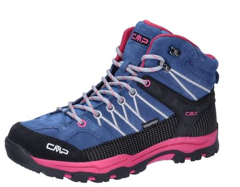 CMP Kids Rigel Mid Trekking Shoes Wp Wanderschuhe, Ocean-Fuxia, 38 EU