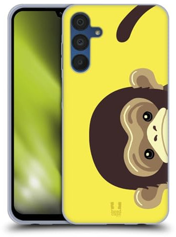 Head Case Designs AFFE Guckende Tiere Soft Gel Handyhülle Hülle kompatibel mit Samsung Galaxy A15