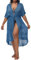 Hanna Nikole Beach Dresses Women's Short Dress Swimsuit Bikini Crochet Cover Up 50 Dark Blue (Knitted)